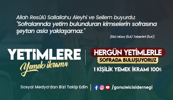 YETİMLERE YEMEK SPONSOR BAĞIŞI